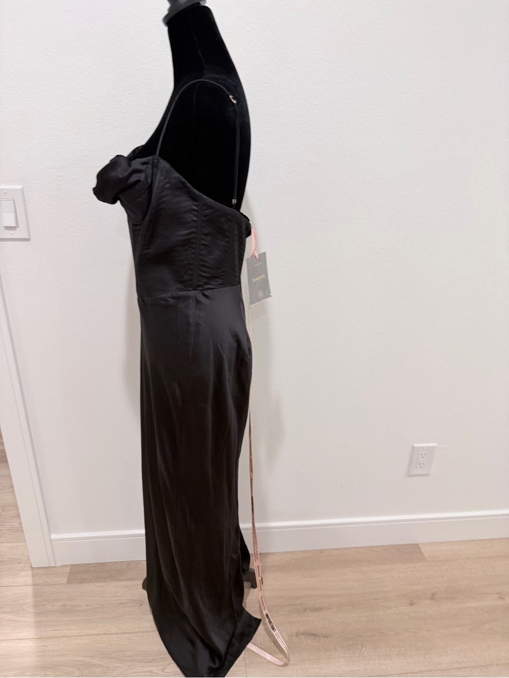House of CB Black Satin Corset Dress - Picture 10 of 13
